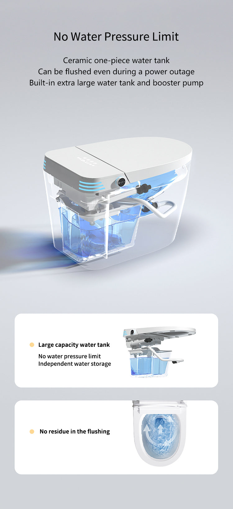 Floor-Standing Smart Bidet Shower Toilet (F9001B-S) Standard