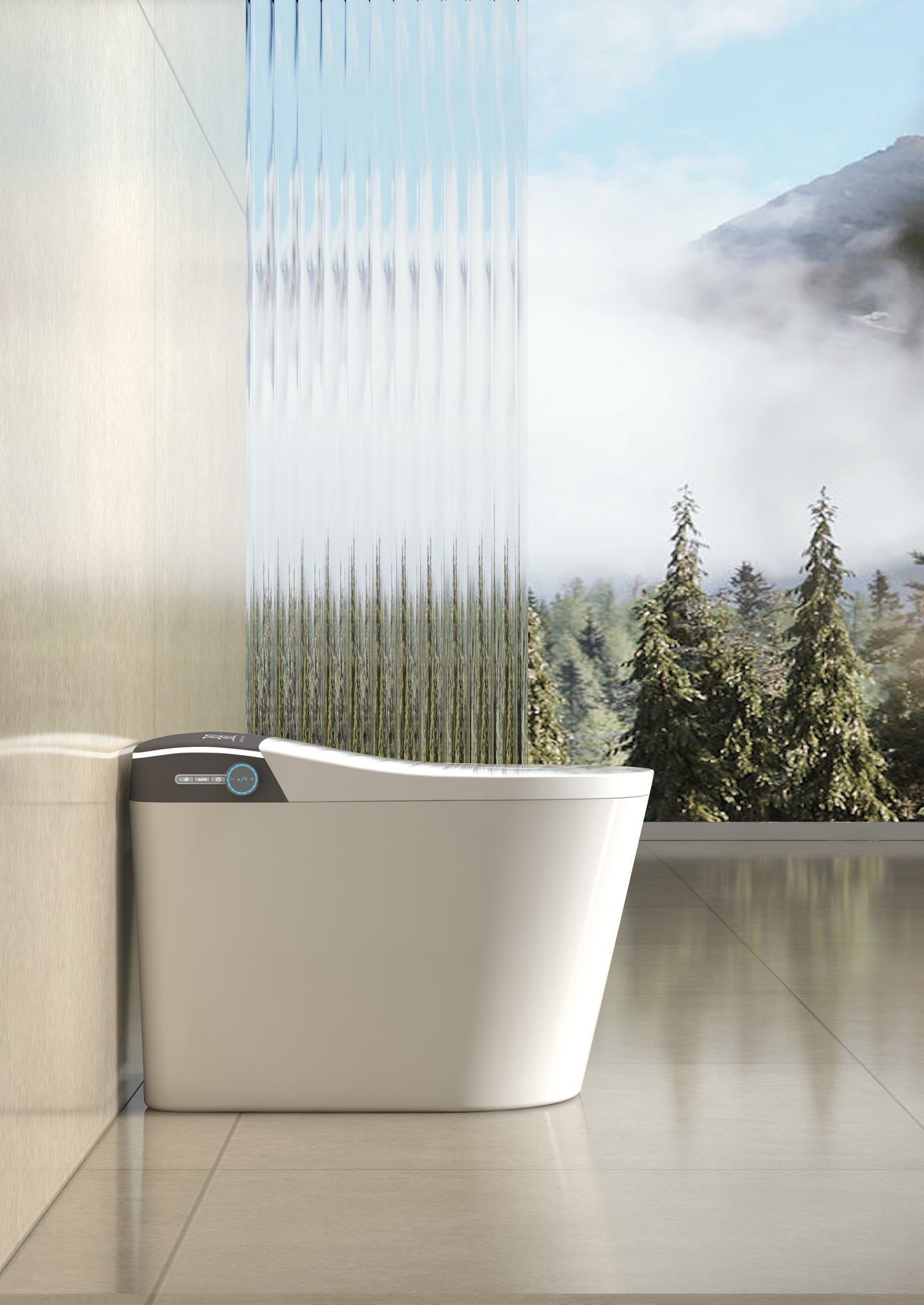 Floor-Standing Smart Bidet Shower Toilet Curvilinear (F8023W-S) Standard