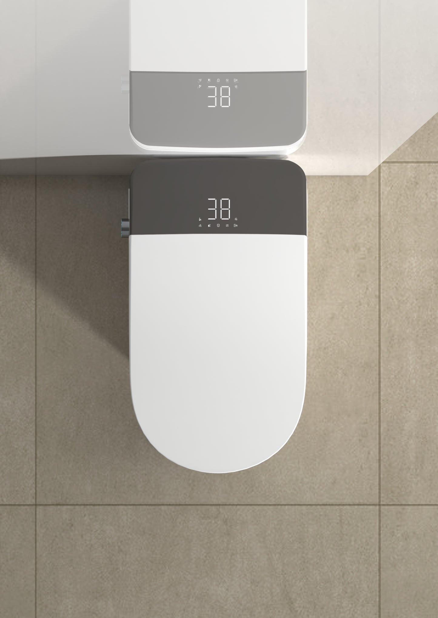 Floor-Standing Smart Bidet Shower Toilet Curvilinear (F8023W-F) Super Deluxe
