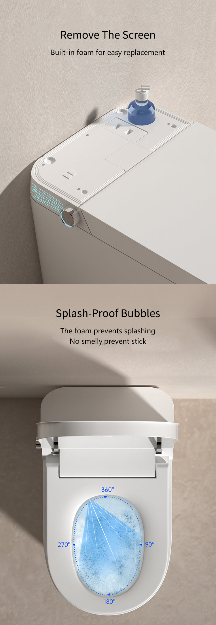 Floor-Standing Smart Bidet Shower Toilet U Shape (F8011U-D) - Deluxe