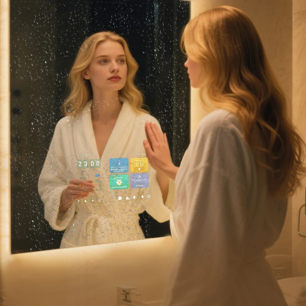 LuxeVision® Smart Bathroom Mirror (Rectangular)
