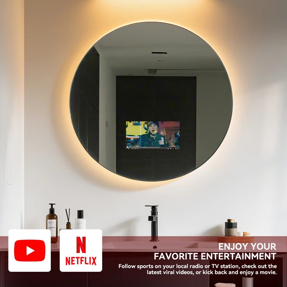 LuxeVision® Smart Bathroom Mirror (Round)