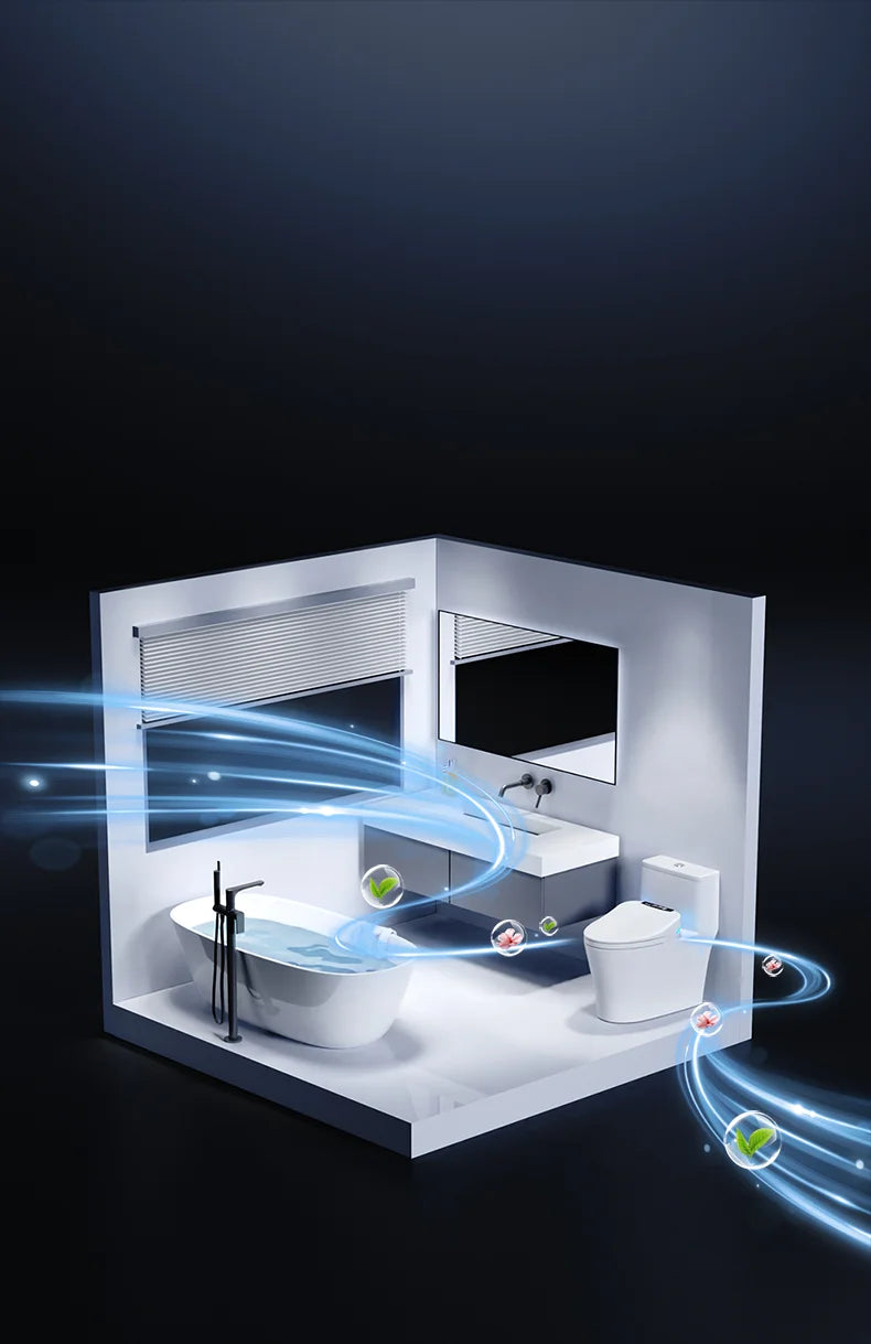 LuxFresh® Smart Toilet Seat Deluxe - Retrofit Bidet Seat with Auto-Open & Heated Seat