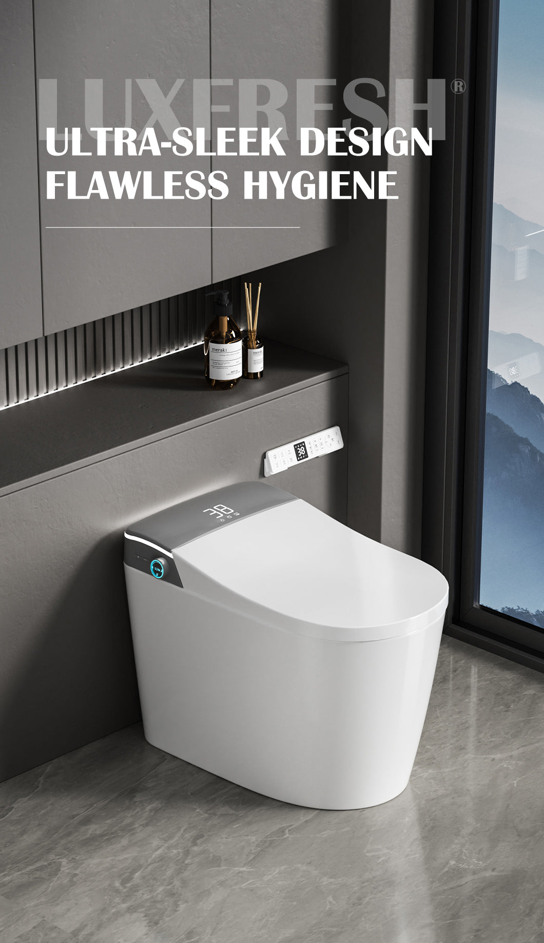 LuxFresh® Curvilinear Super-Deluxe Japanese Style Smart Toilet