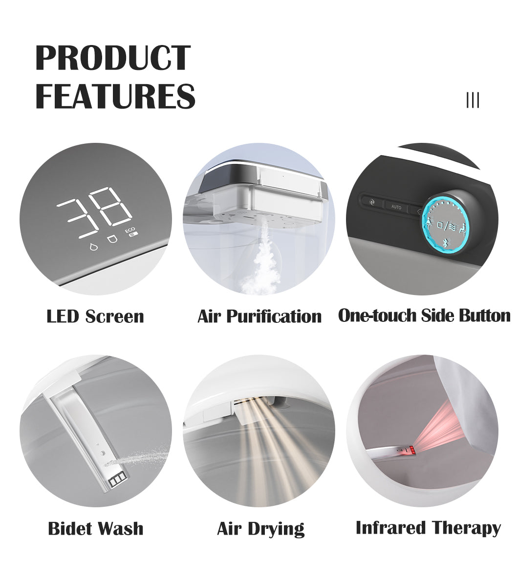 LuxFresh® Curvilinear Super-Deluxe Japanese Style Smart Toilet