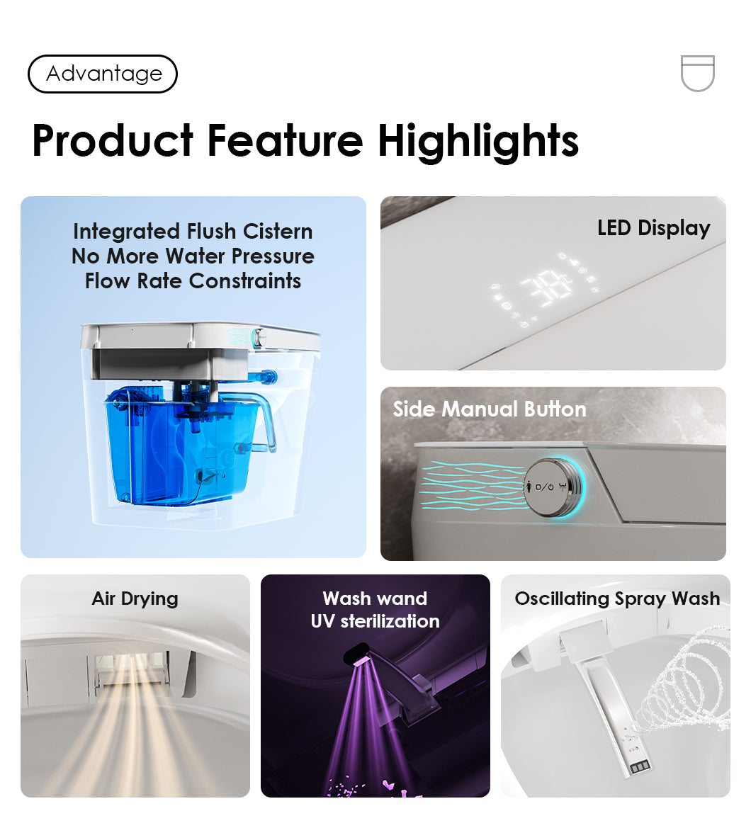 Luxfresh U-Shape Deluxe Japanese Style Smart Toilet