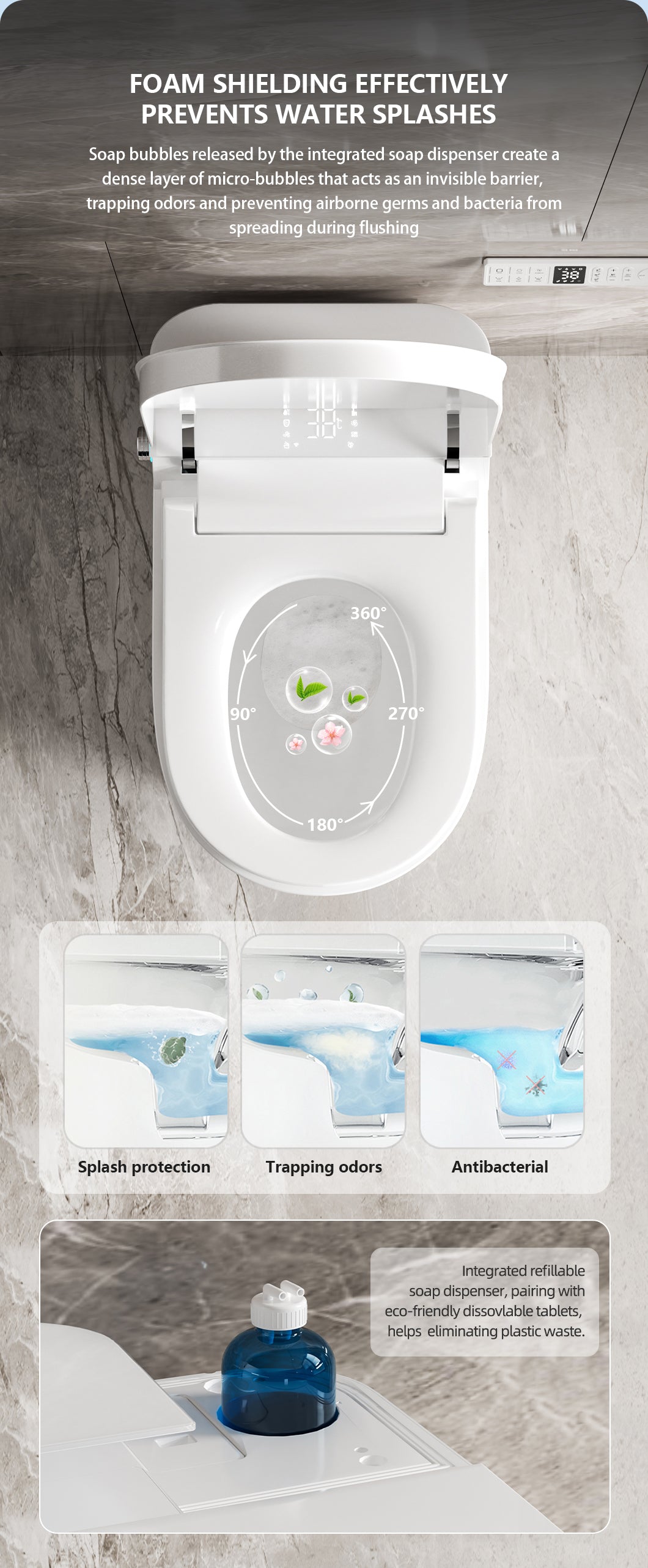 Luxfresh U-Shape Deluxe Japanese Style Smart Toilet