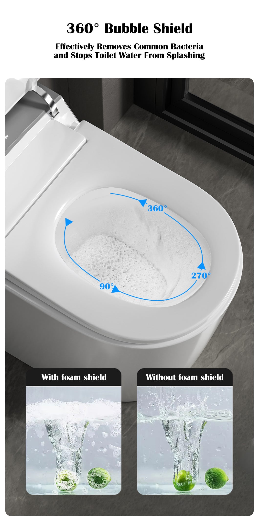 LuxFresh® Curvilinear Japanese Style Smart Toilet