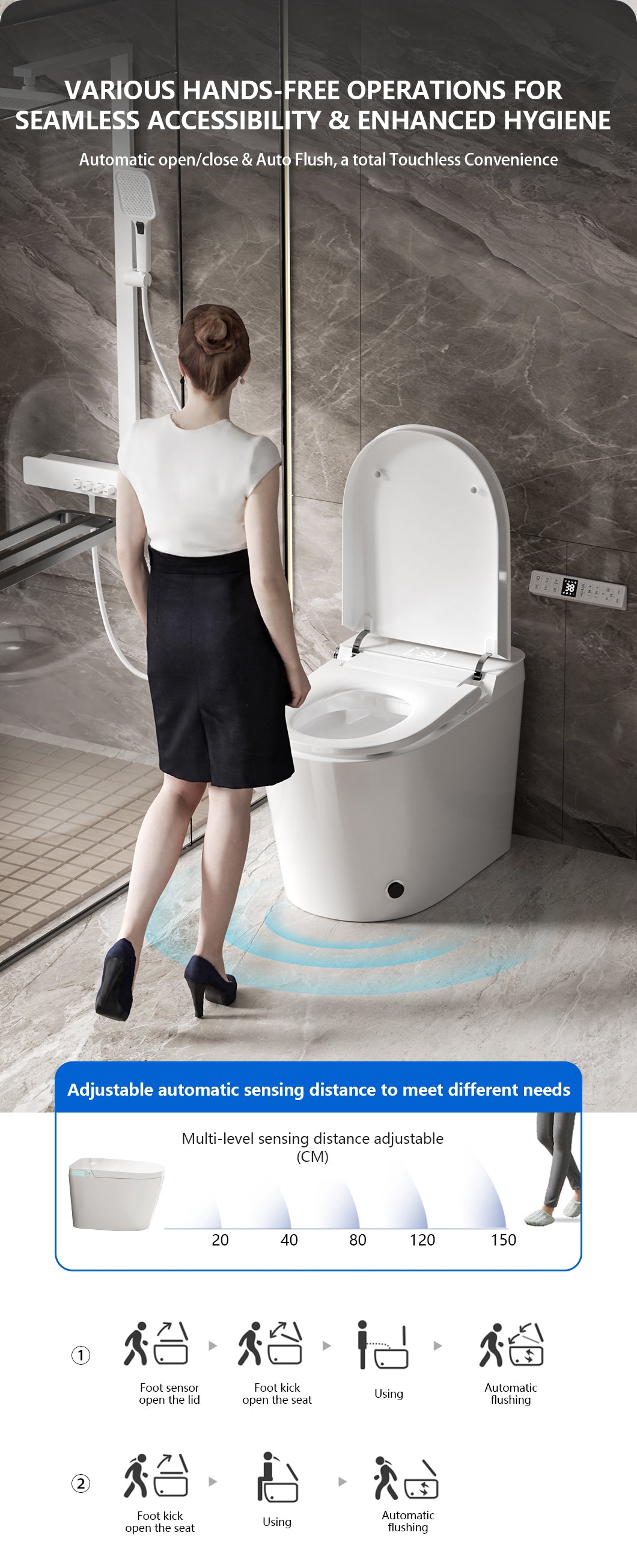 Luxfresh U-Shape Deluxe Japanese Style Smart Toilet