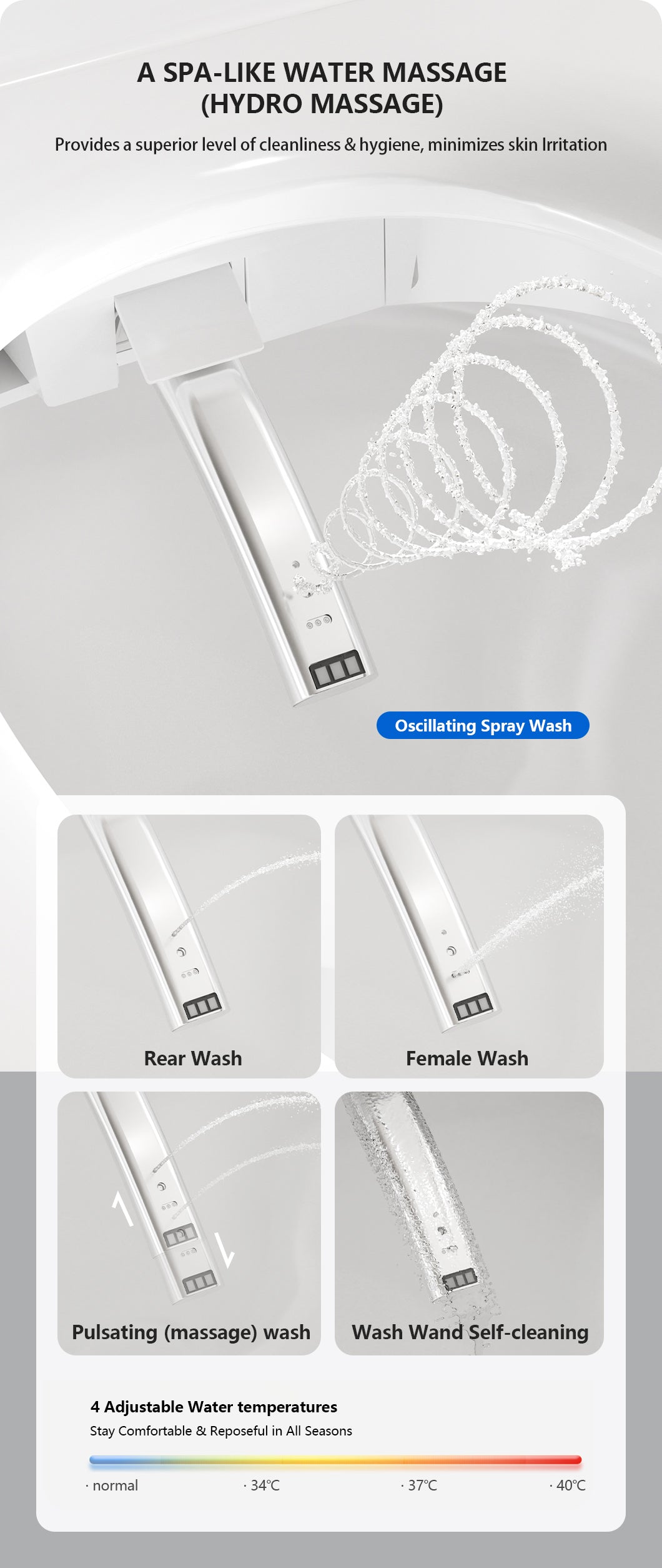 Luxfresh U-Shape Deluxe Japanese Style Smart Toilet