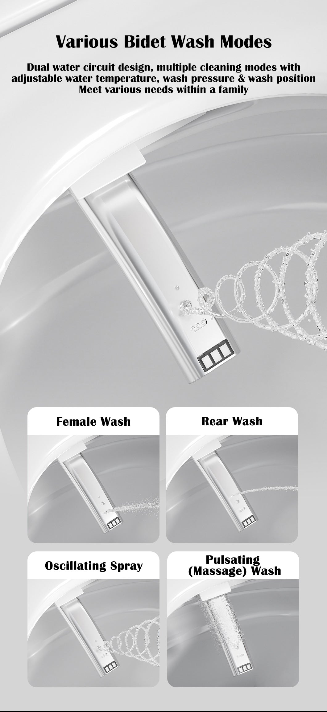 LuxFresh® Curvilinear Super-Deluxe Japanese Style Smart Toilet
