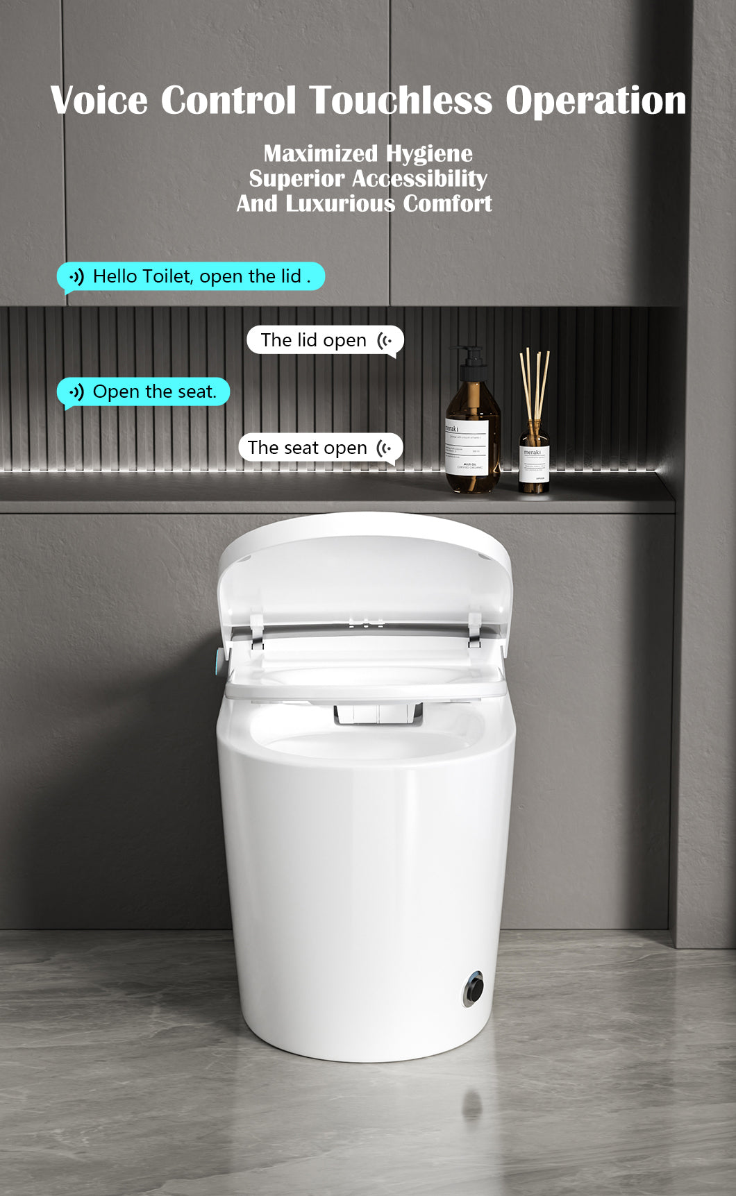 LuxFresh® Curvilinear Super-Deluxe Japanese Style Smart Toilet