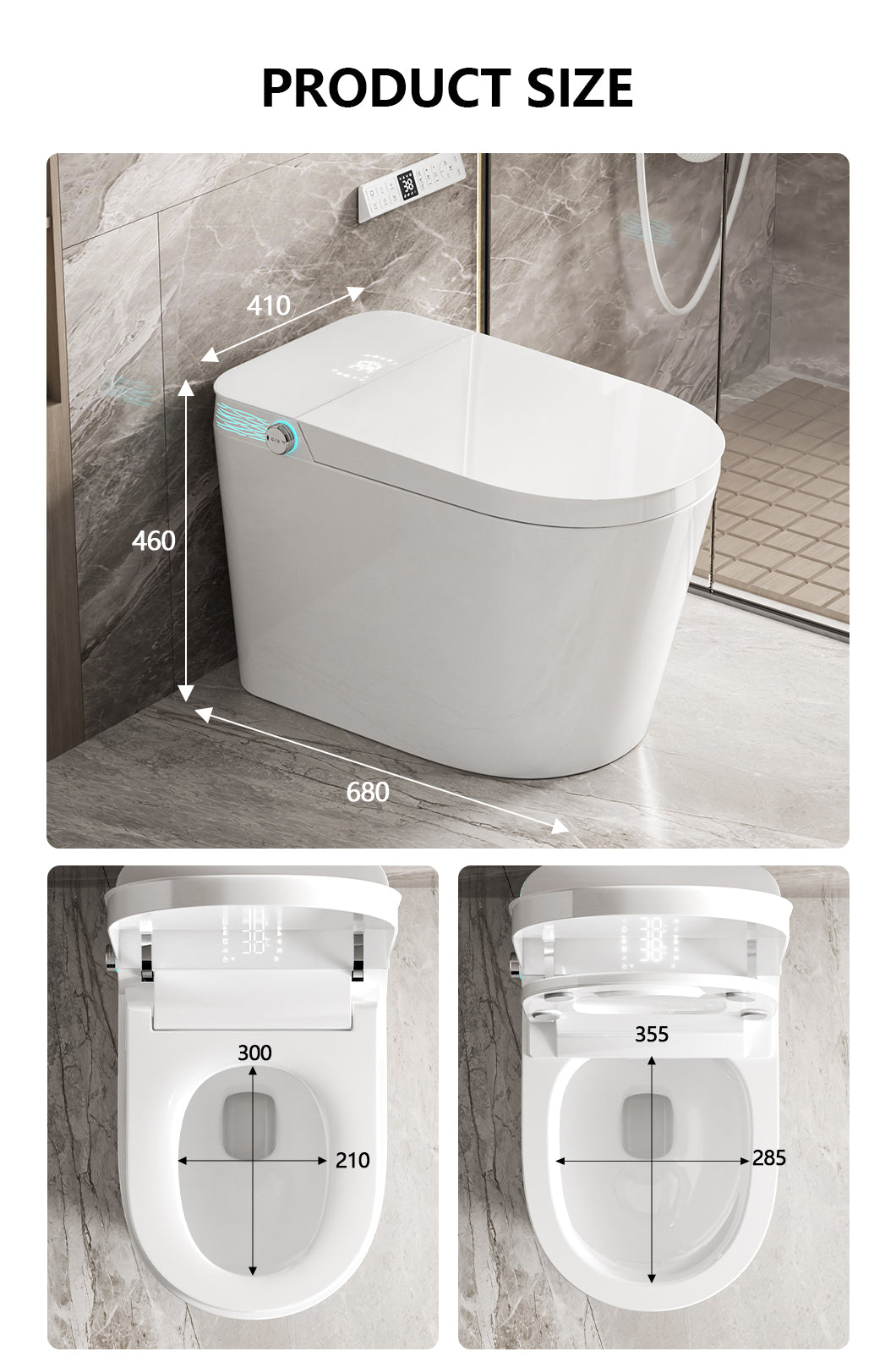 Luxfresh U-Shape Deluxe Japanese Style Smart Toilet