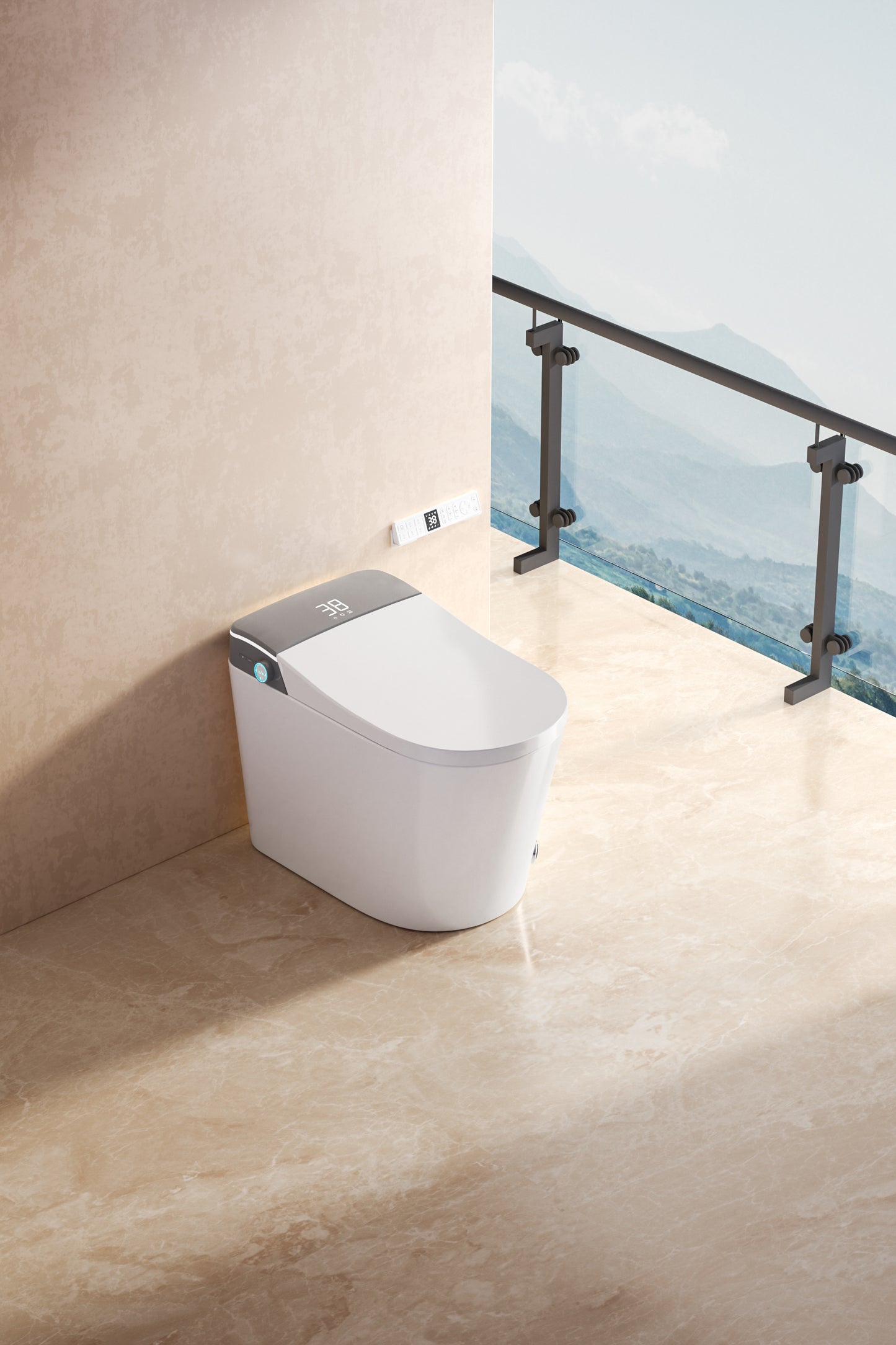 LuxFresh® Curvilinear Japanese Style Smart Toilet