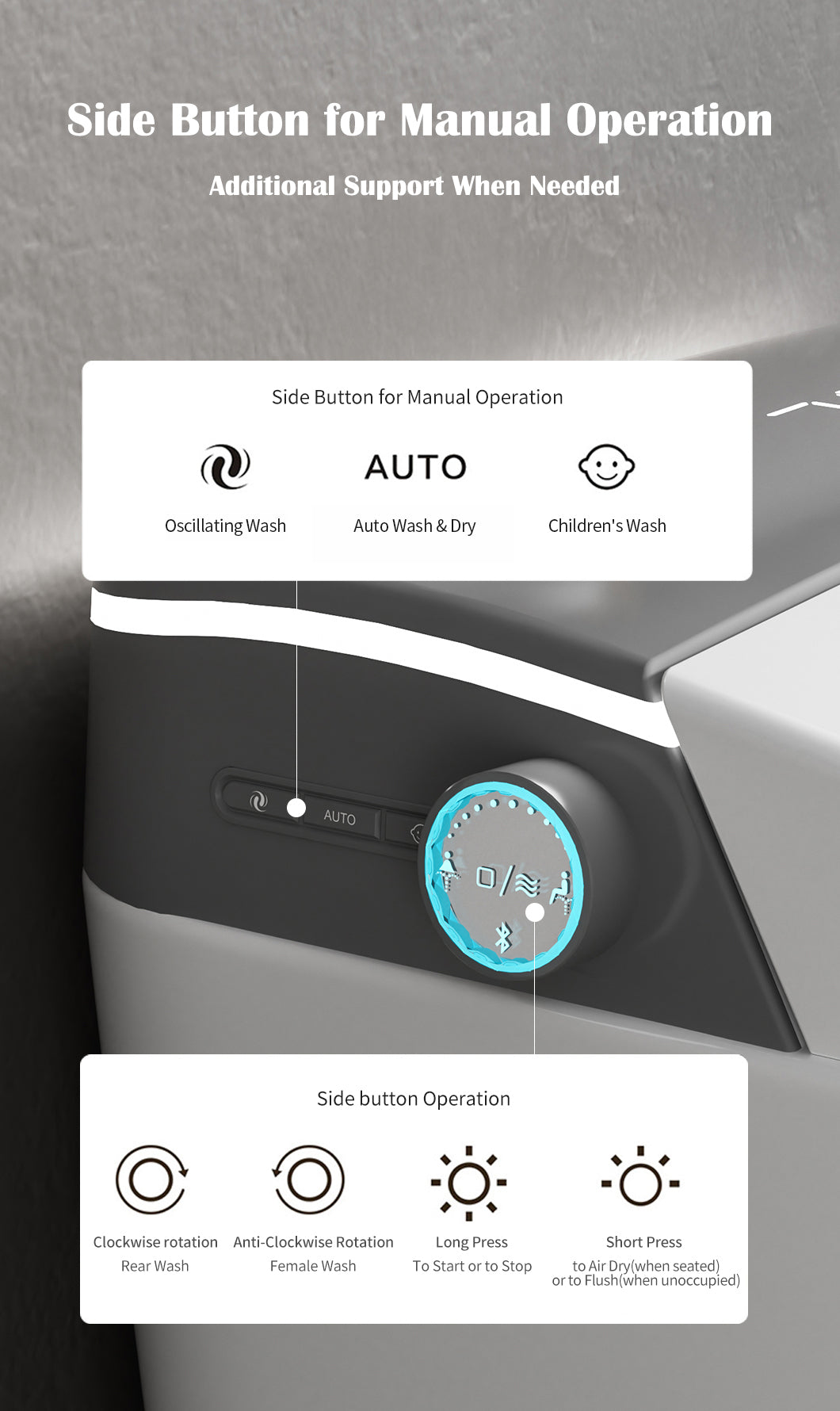 LuxFresh® Curvilinear Super-Deluxe Japanese Style Smart Toilet
