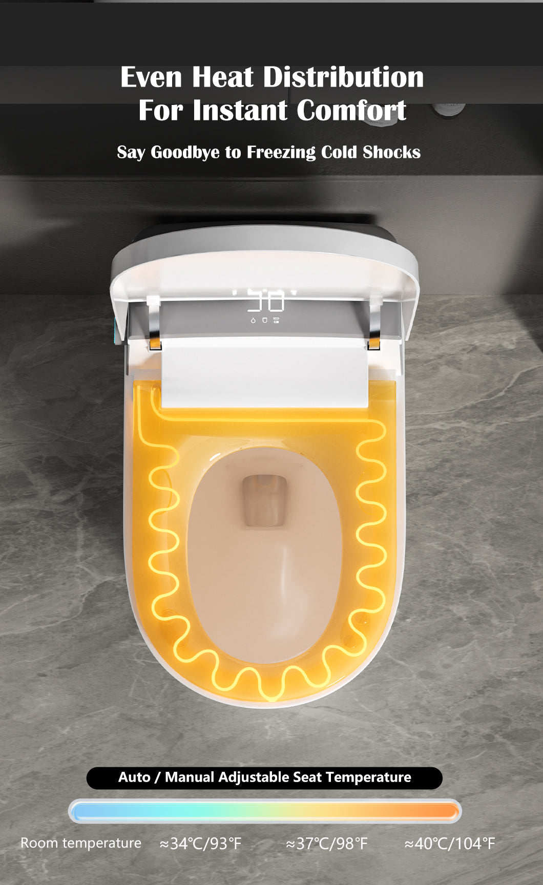 LuxFresh® Curvilinear Super-Deluxe Japanese Style Smart Toilet