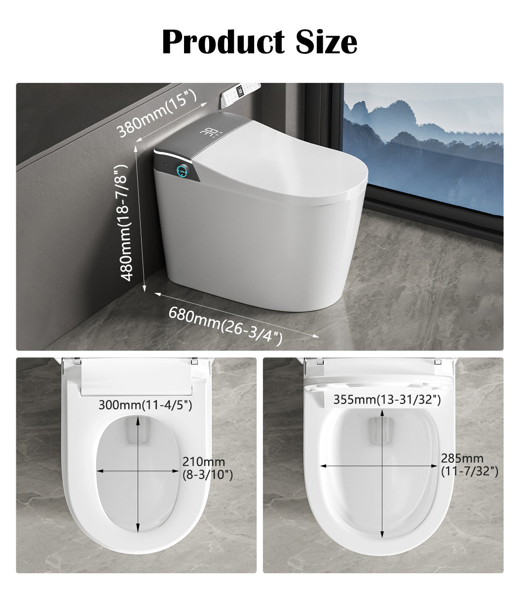 LuxFresh® Curvilinear Super-Deluxe Japanese Style Smart Toilet