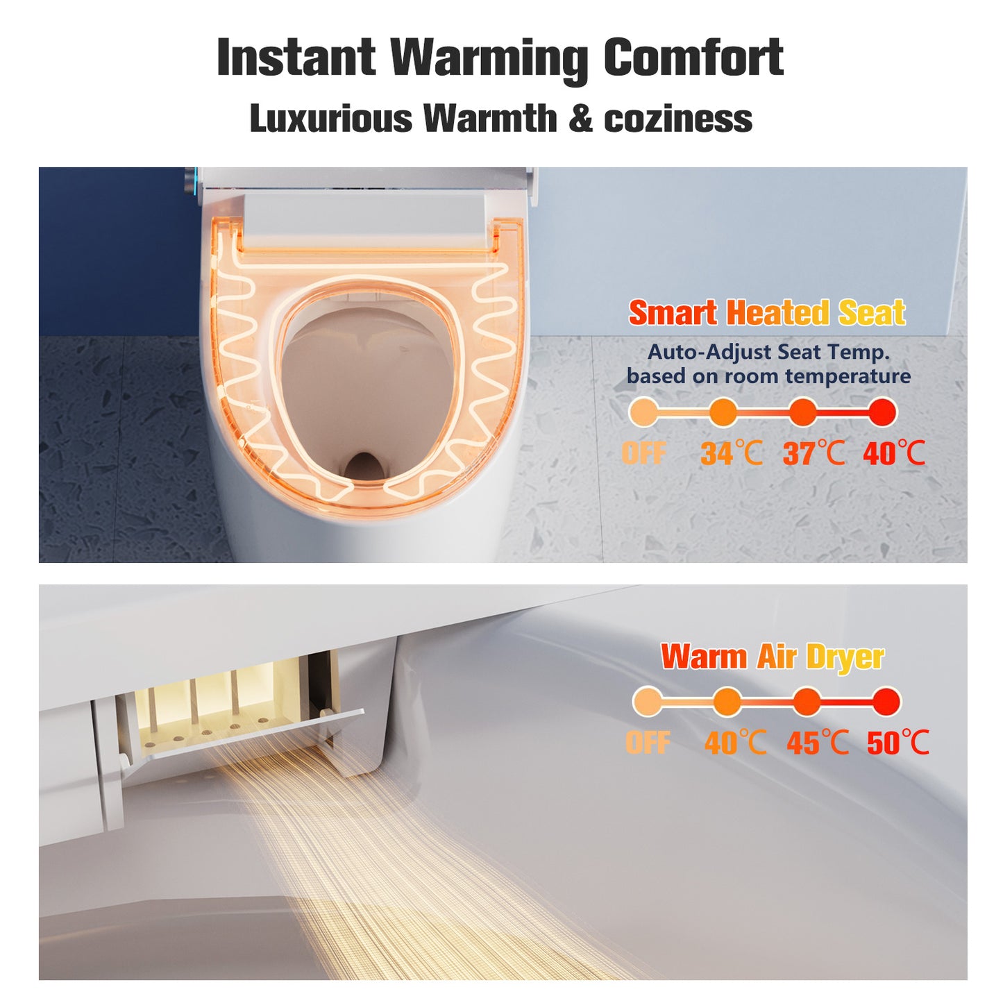 LuxFresh® V-Shape Super-Deluxe Japanese Style Smart Toilet