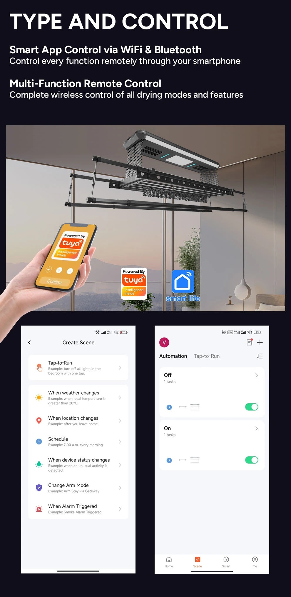 DriMe® Classic – Heated Smart Ceiling Clothes Airer | UV Sanitising | Energy Efficient