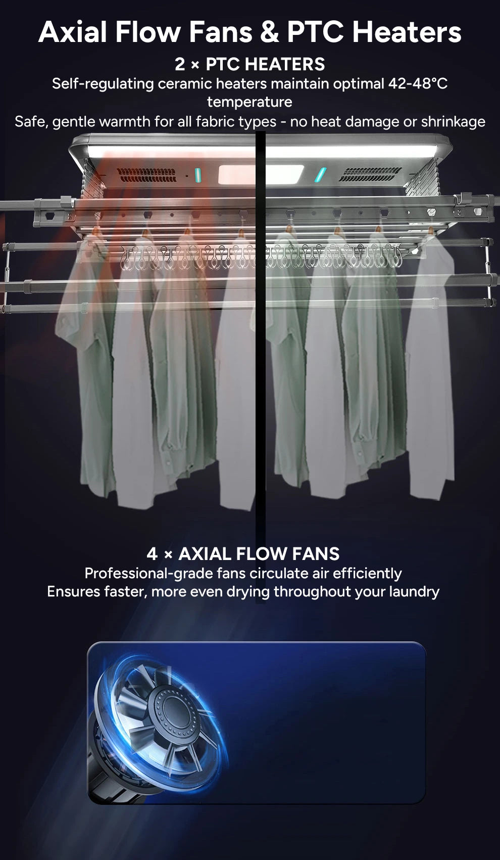 DriMe® Classic – Heated Smart Ceiling Clothes Airer | UV Sanitising | Energy Efficient