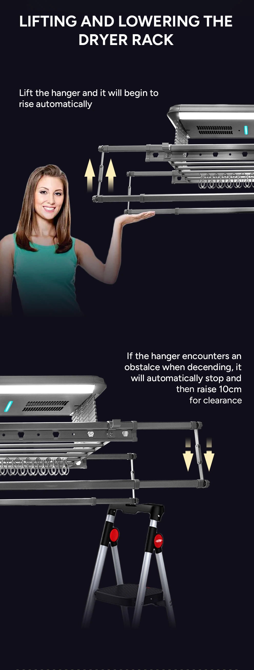 DriMe® Classic – Heated Smart Ceiling Clothes Airer | UV Sanitising | Energy Efficient