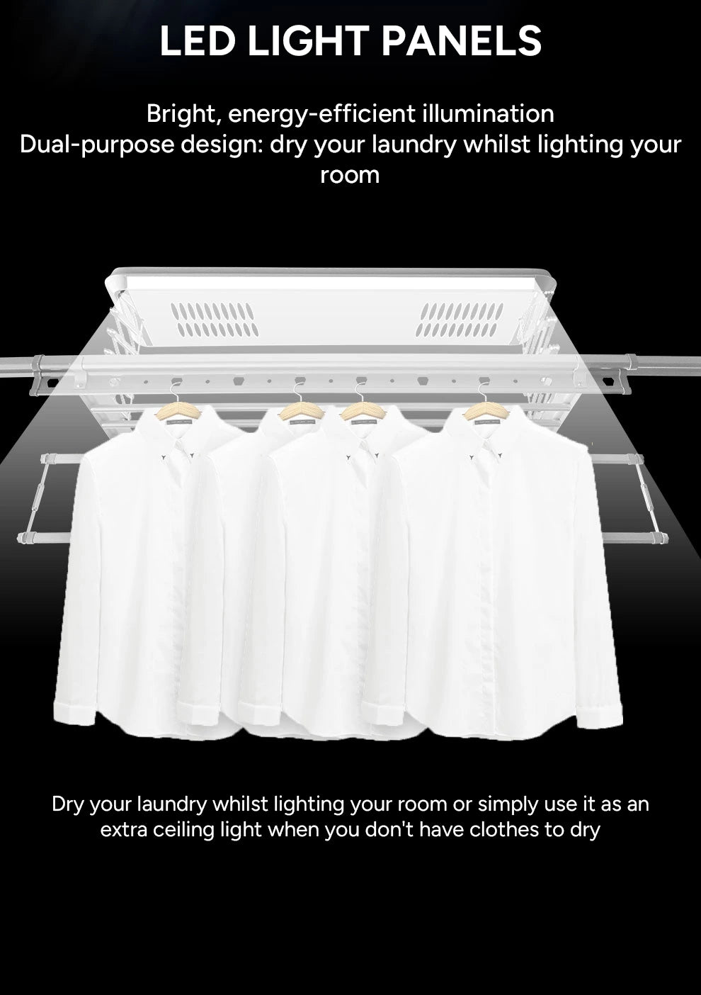 DriMe® Mini – Compact Smart Ceiling-Mounted Clothes Airer | Space-Saving Laundry Solution