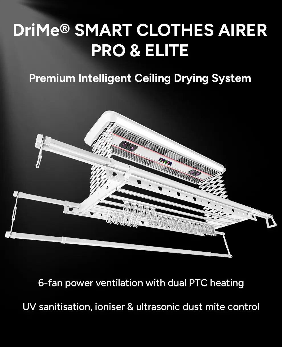DriMe® Elite – Voice Controlled Smart Ceiling Airer | Luxury Automated Laundry UK