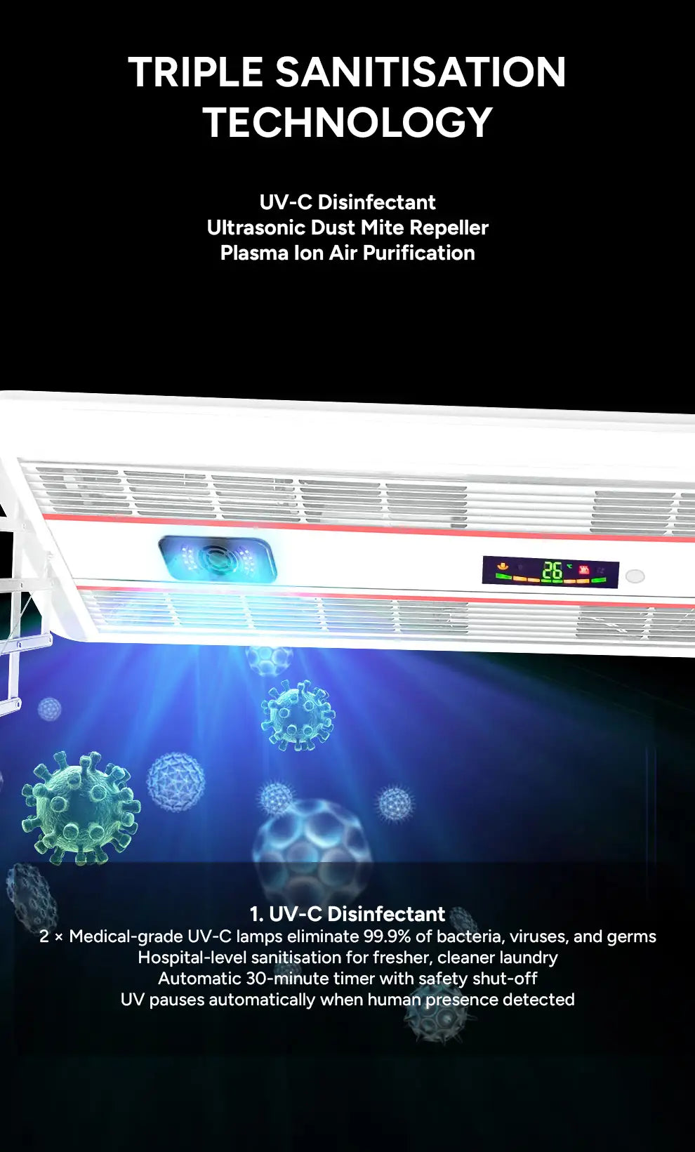 DriMe® Elite – Voice Controlled Smart Ceiling Airer | Luxury Automated Laundry UK
