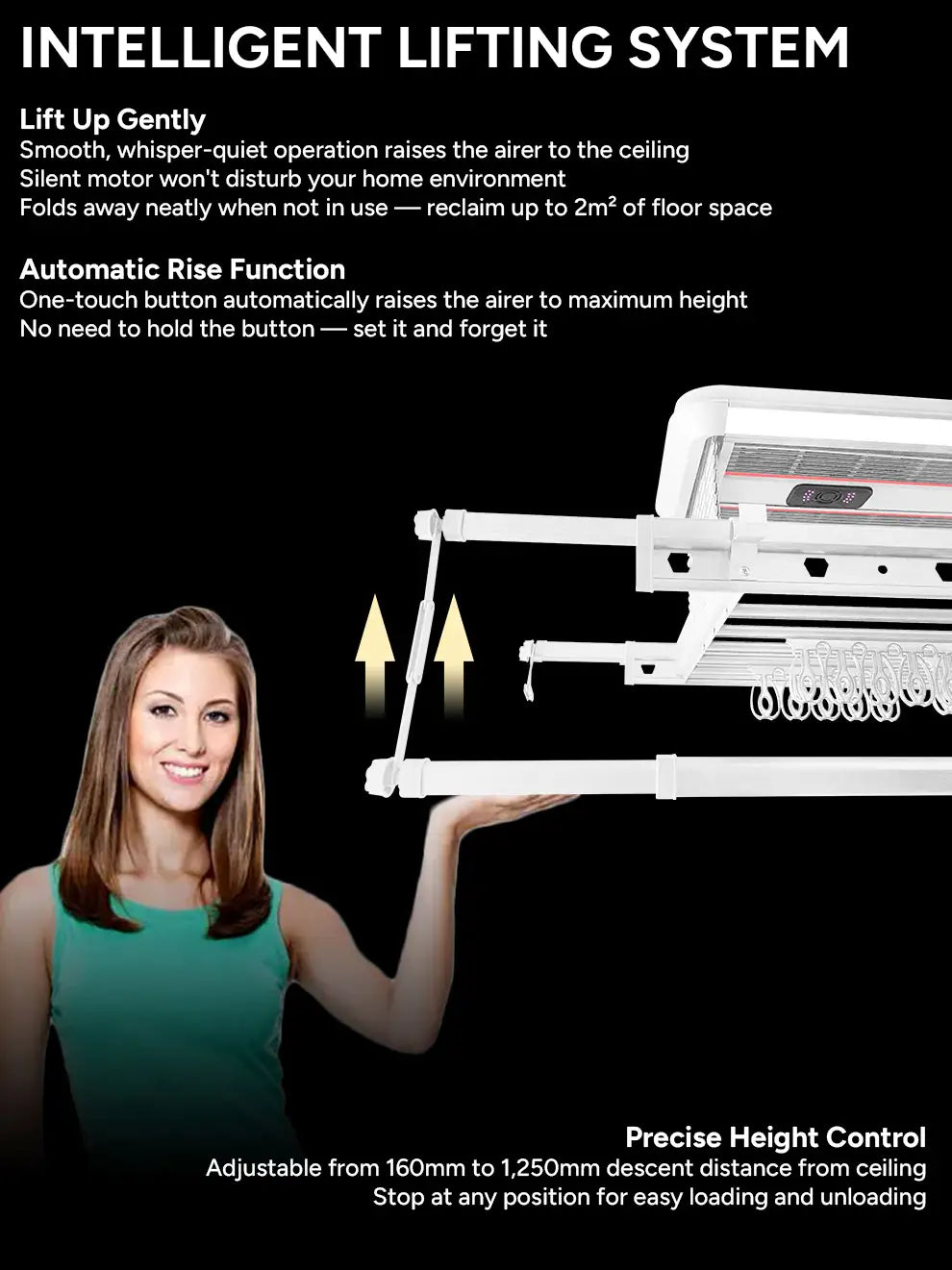 DriMe® Elite – Voice Controlled Smart Ceiling Airer | Luxury Automated Laundry UK