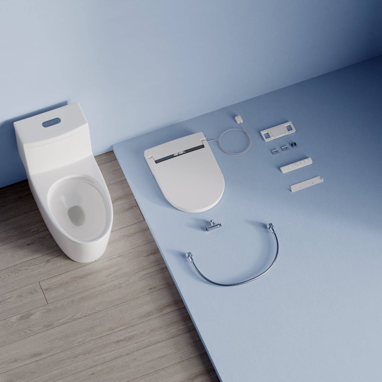 LuxFresh® Slimline Smart Toilet Seat - Retrofit Bidet Seat with Heated Seat & Air Dryer