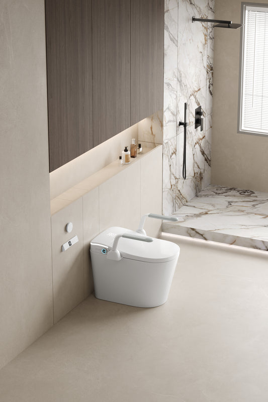 LuxFresh® WC Safety Rails - Ergonomic Toilet Support Arms for Elderly & Mobility Support