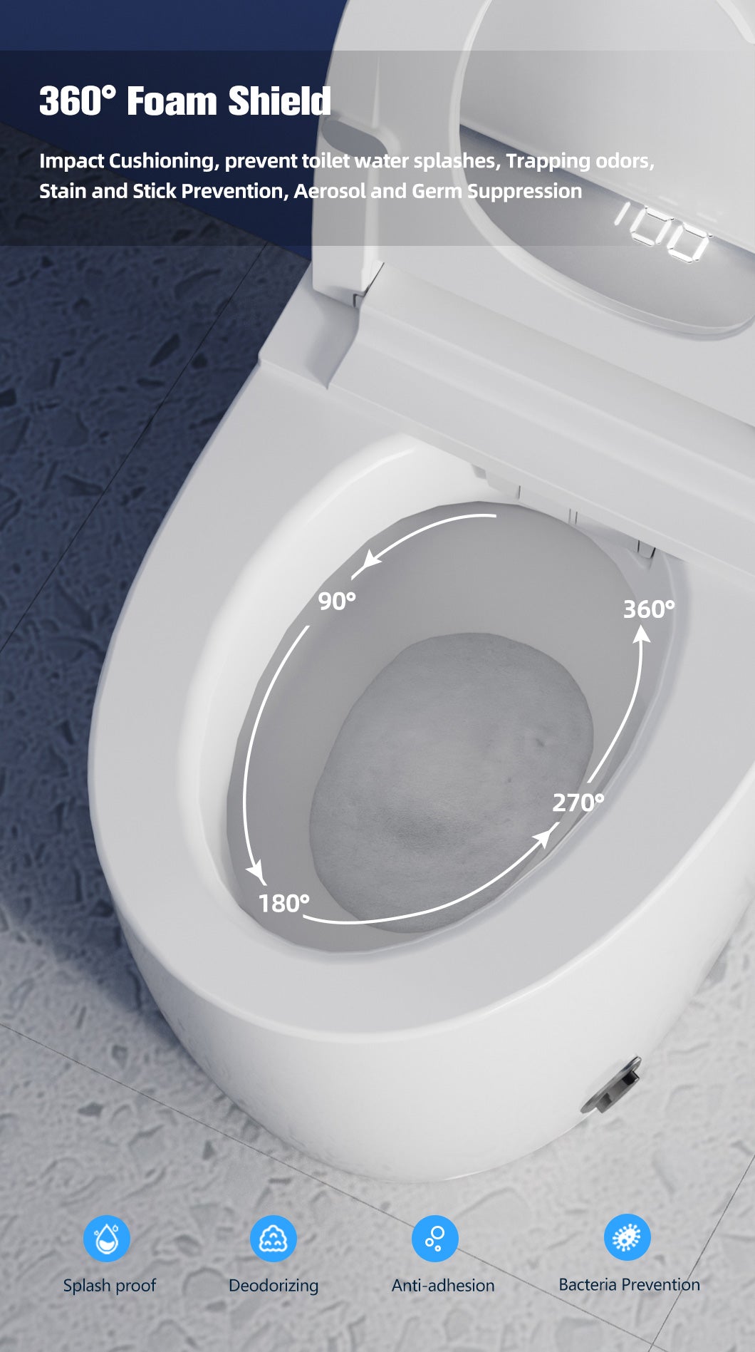 LuxFresh® V-Shape Japanese Style Smart Toilet
