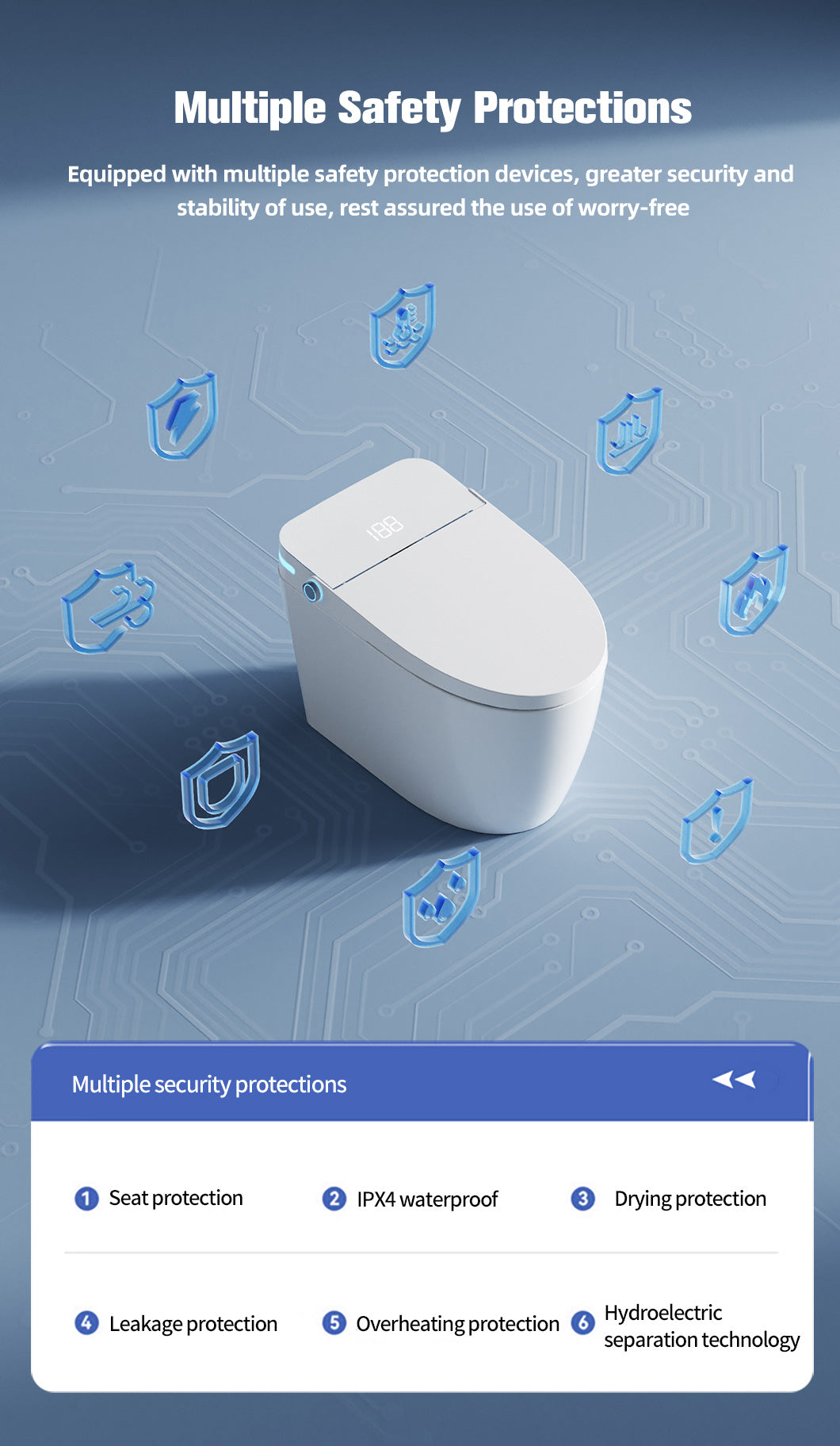 LuxFresh® V-Shape Japanese Style Smart Toilet