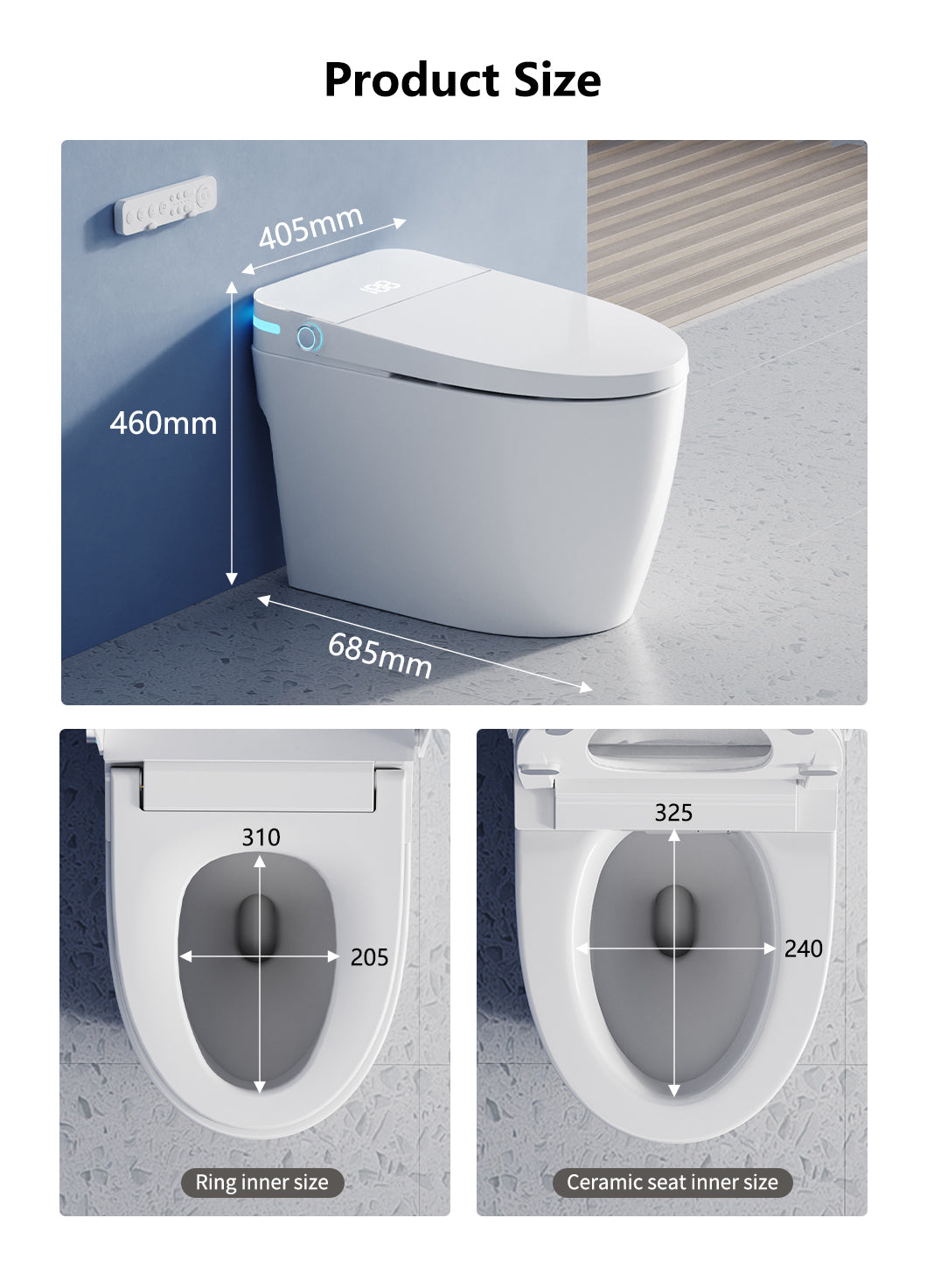 LuxFresh® V-Shape Japanese Style Smart Toilet