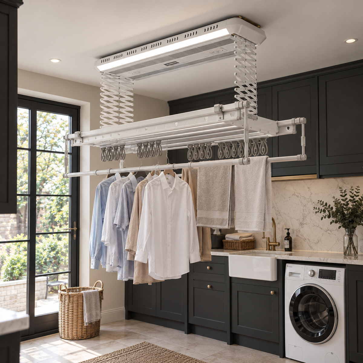 DriMe® Pro Motorised Ceiling Clothes Airer | Motion Sensor Lift