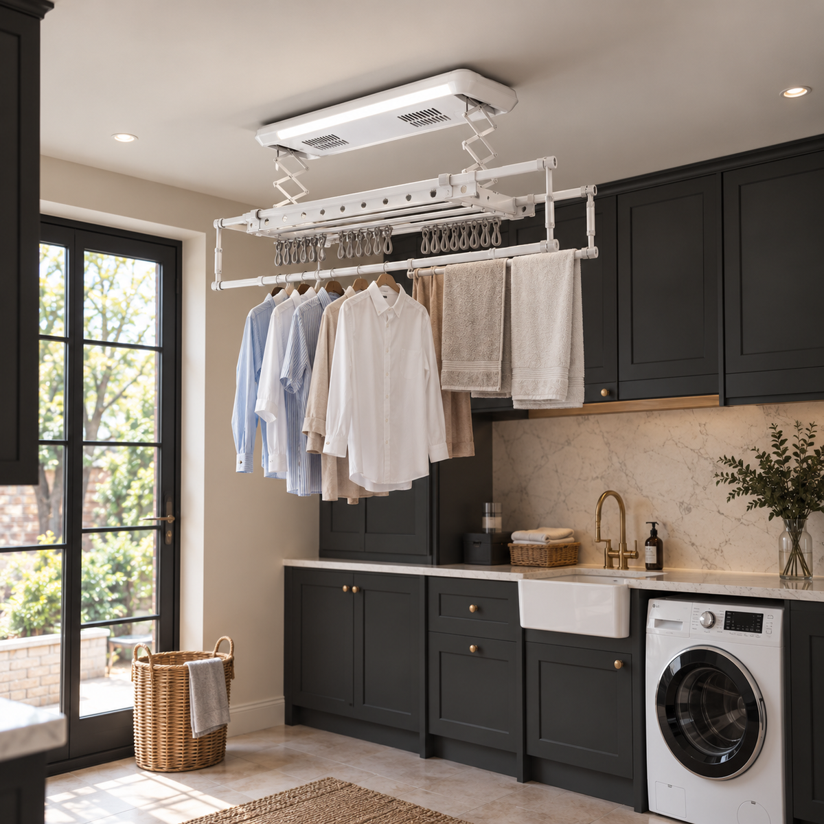 DriMe® Mini Motorised Ceiling Clothes Airer / Compact Electric Dryer