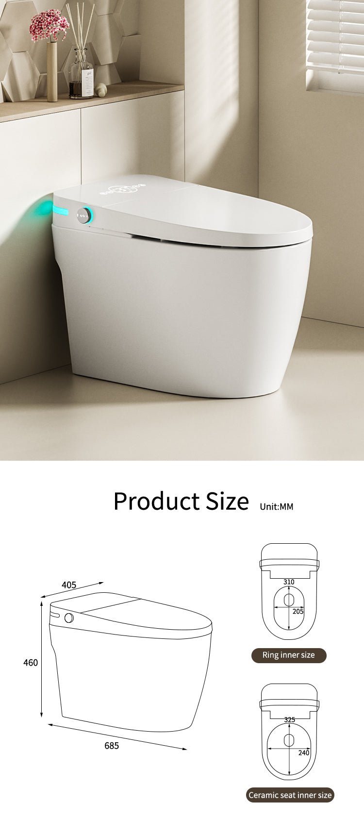LuxFresh V - Shape Super - Deluxe Japanese Style Smart Toilet - Your Future Living