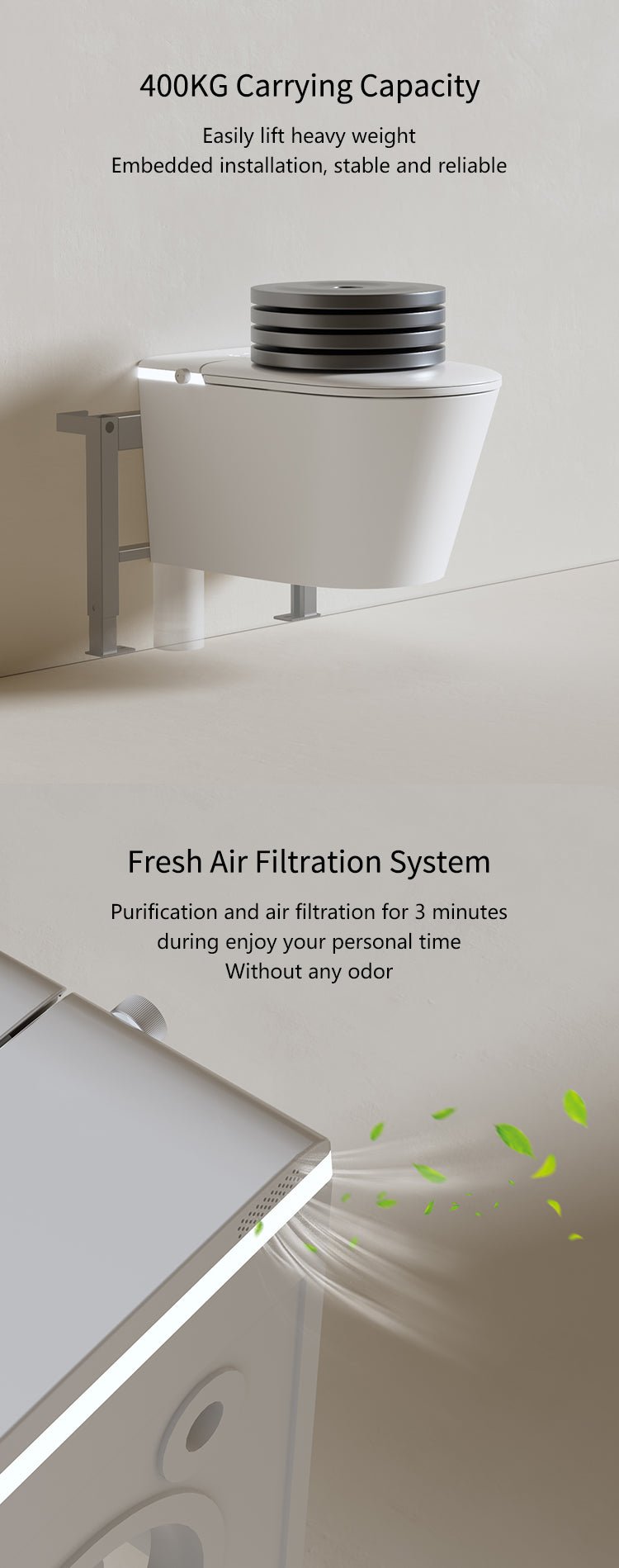 LuxFresh Wall - Hung Deluxe Japanese Style Smart Toilet - Your Future Living