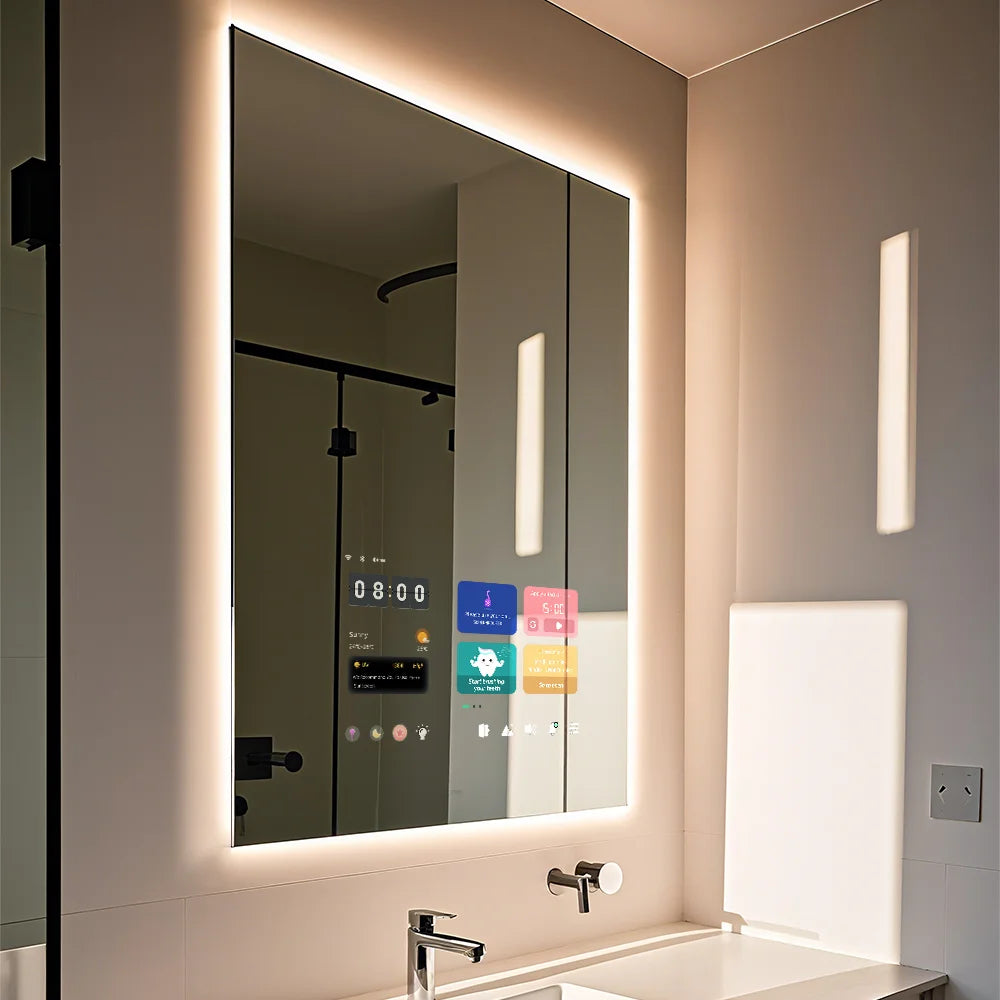 LuxeVision® Smart Bathroom Mirror (Rectangular)