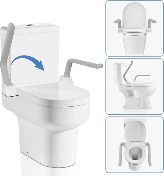 LuxFresh® WC Safety Rails - Ergonomic Toilet Support Arms for Elderly & Mobility Support